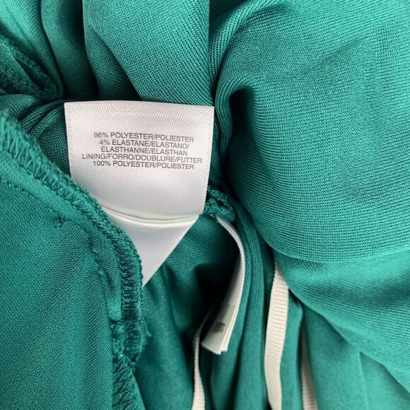 Kasper Dress Gown Long Draped Maxi Green Party 8 Stretch Wedding Romantic Greek - Picture 14 of 16